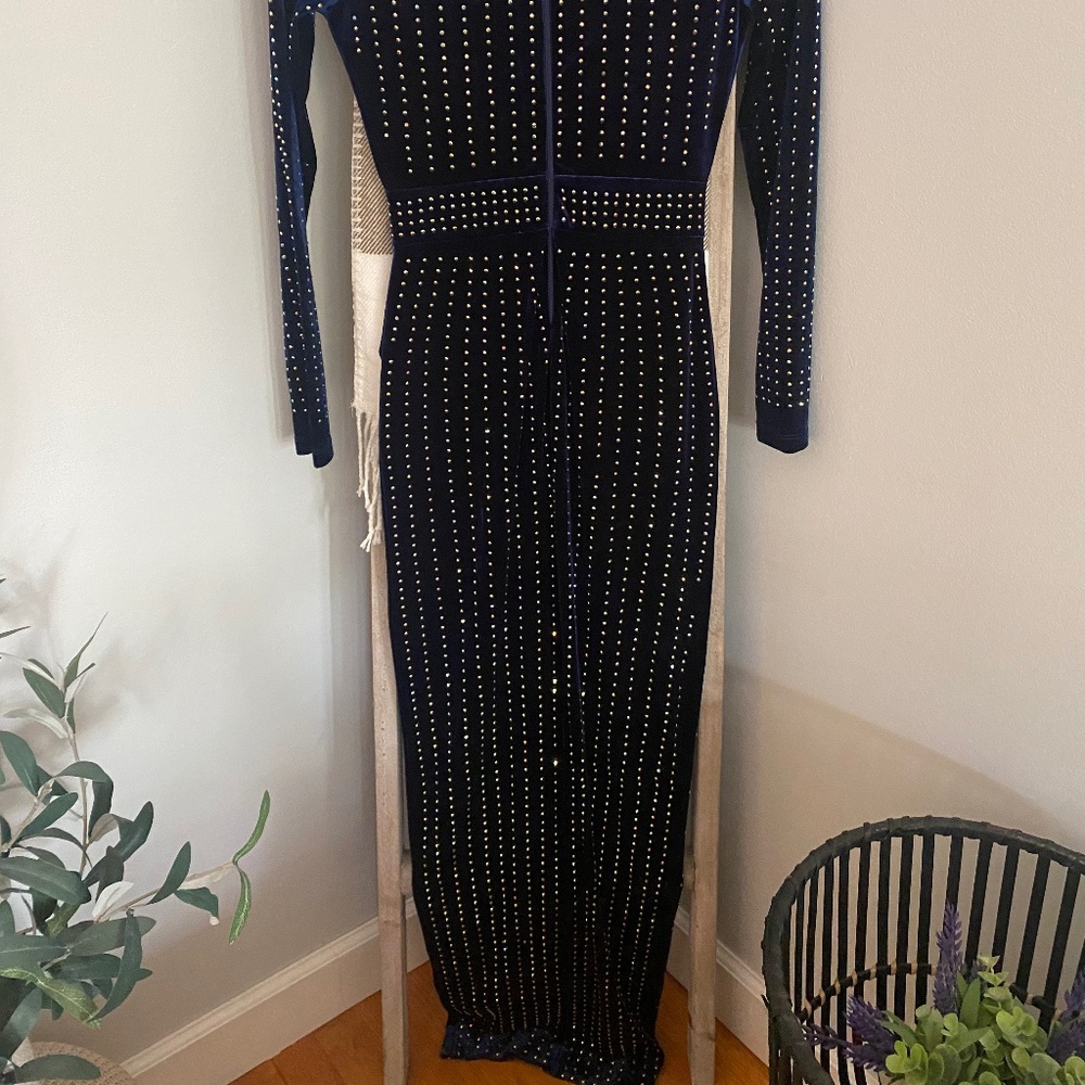 Windsor Navy Blue Long-sleeve Dress - Picture 3 of 5